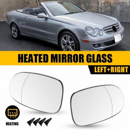 Right Left View Side Mirror Glass Heated For 2003-05 Mercedes Benz CLK320 Base