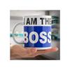 Tasse - I AM THE BOSS - XL - 750 Ml - Céramique - Bleu