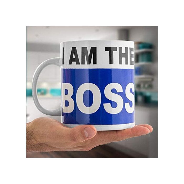 Tasse - I AM THE BOSS - XL - 750 Ml - Céramique - Bleu