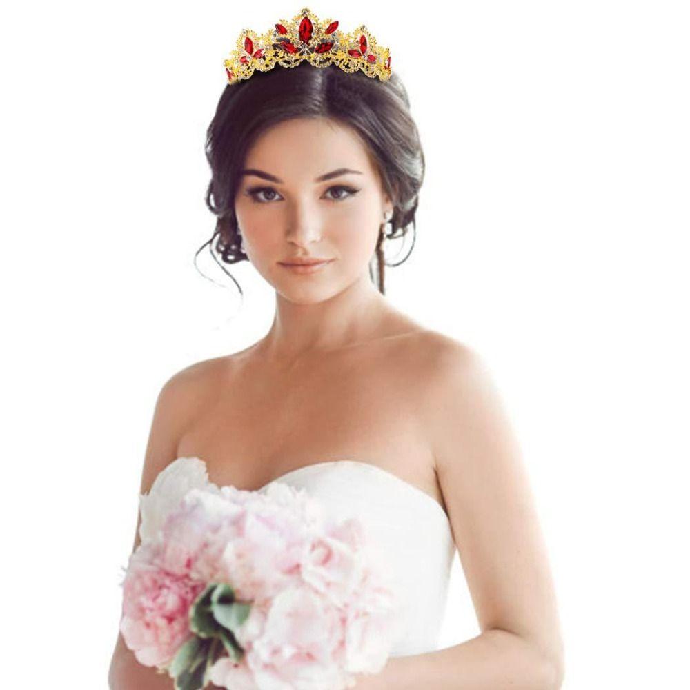 Elegant Bridal Princess Crown Luxury Rhinestone Diadem Women Hair Hoop  Wedding Hair Accessories