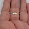 Sterling Silver Chevron Ring, Handmade Stackable Thumb Ring