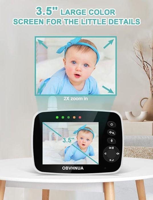 Camera Moniteur Vidéo Bebe Surveillance sans Fil Écran de 3,5" LCD Caméra