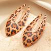 Retro Leopard Print Oval U-Shaped Earrings for Women Ladies Sexy Charming Style Temperament Earrings Party Jewelry Accessories