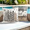 Christmas Themed Pillowcases: Merry and Bright, Let it Snow, Joyful Designs Sofa room cushion cover home decoration gift