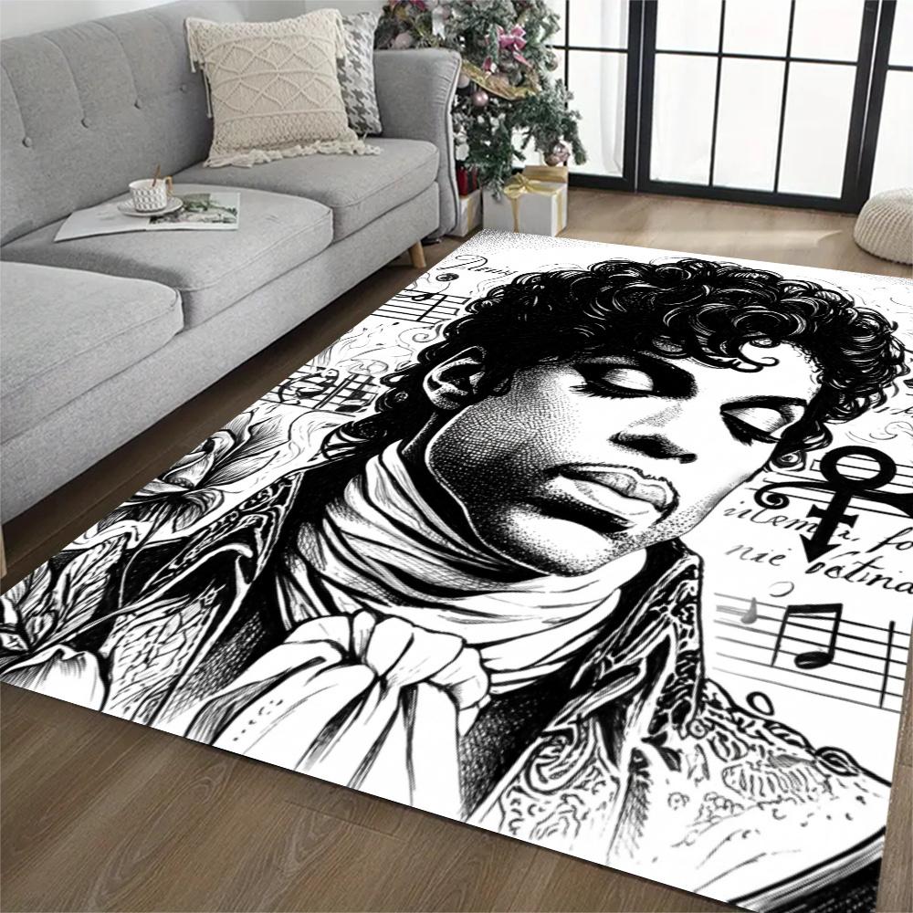 Prince Retro Music Icon Poster Floor Rug Office Rug Suitable For Living Rooms Kitchen Game Room Dormitory Antislip Carpet Anime Office Decor