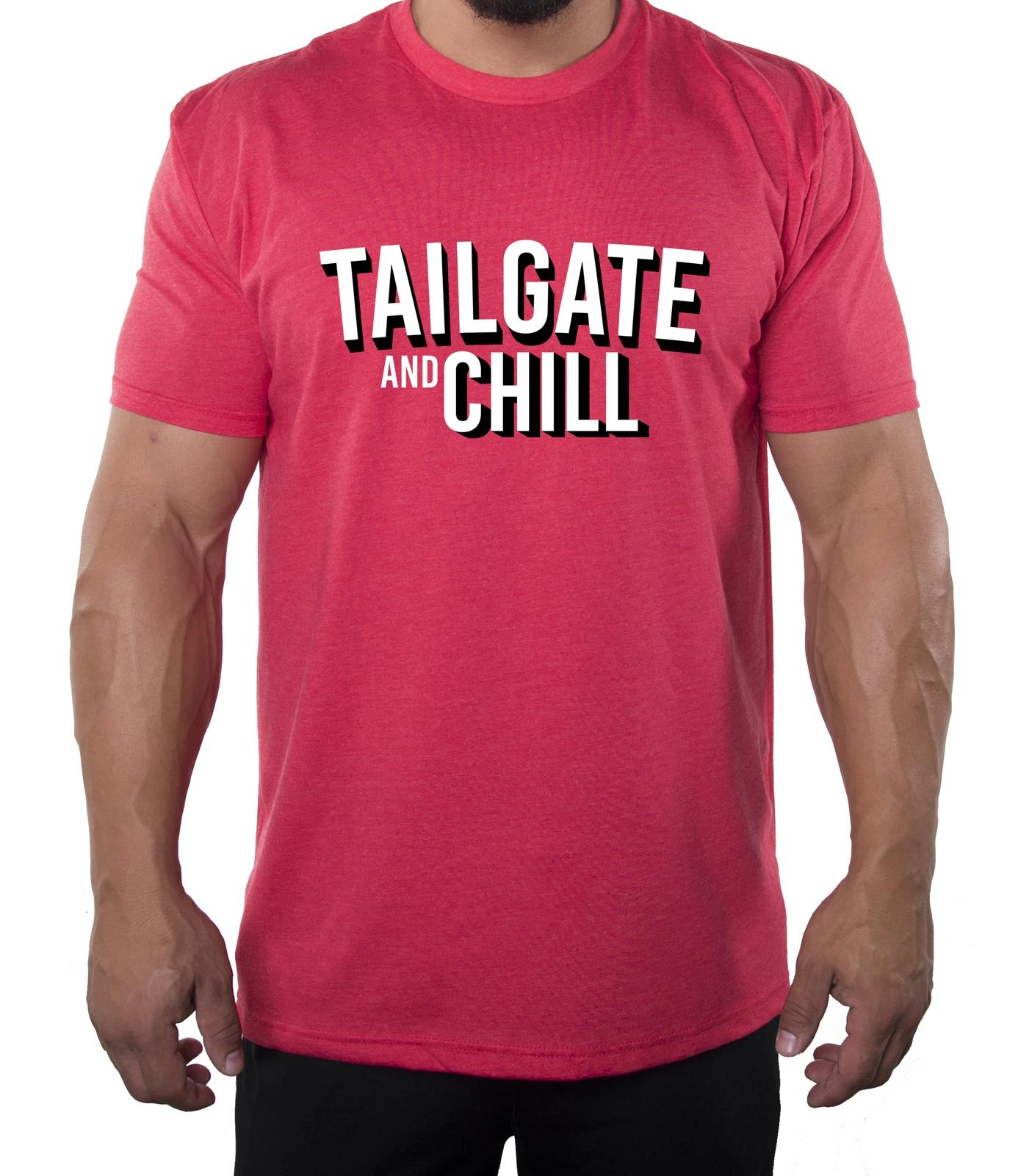 Funny Men s Tailgate and chill football T-Shirt XL