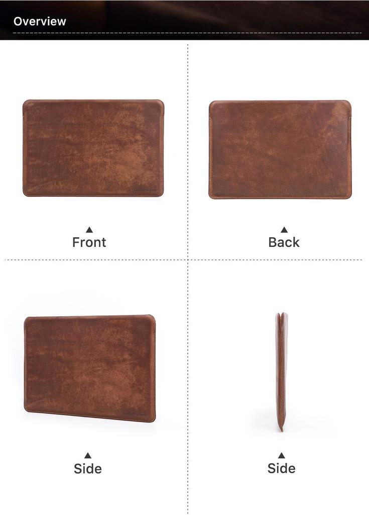 New MacBook Air 13.6" Genuine Leather Protective Sleeve