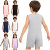 Kinderen Jongens Meisjes Speciale Behoeften Adaptieve Kleding Ronde Hals Mouwloos Rits Jumpsuit Kinderen Korte Romper Fitness Yoga Tops