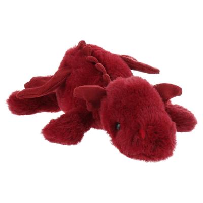 Apricot Lamb Plum Red Lying Dragon Plush Toy, Soft and Cute, Fluffy Plum Red Lying Dragon 38cm, Suitable for Boys and Girls