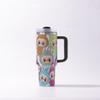 0oz Car Cup Thermos Cup Bingba Cup with Handle Strap Straw Cup