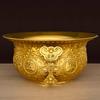 Phoenix Design Brass Treasure Bowl, Money Bank Coin Box for Wealth Luck, Ruyi Ears Feng Shui Home Office Decor, Abundance Gift