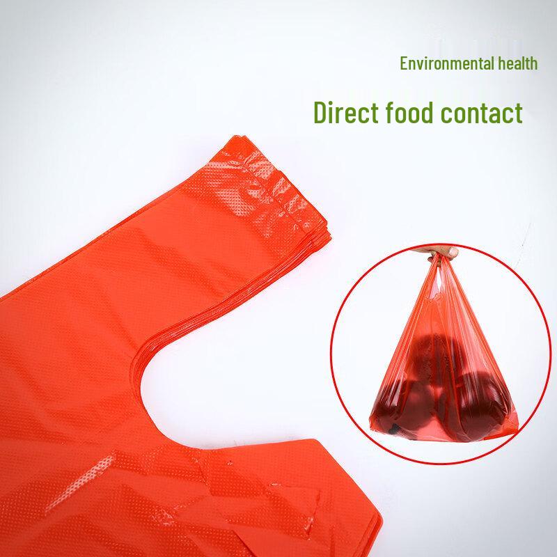 ZISIZ Food Grade Thickened Red Plastic Bags