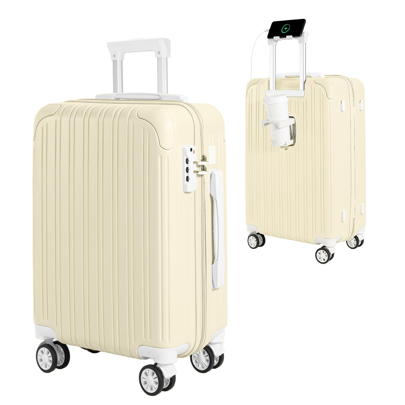 

Carry Carry M USB Cup Hidden Hook Charging Double 360 Degree School Overnight Business Trip S Size [GURAMU] Suitcase, Case, Bag, Carry-on, S, Size,
