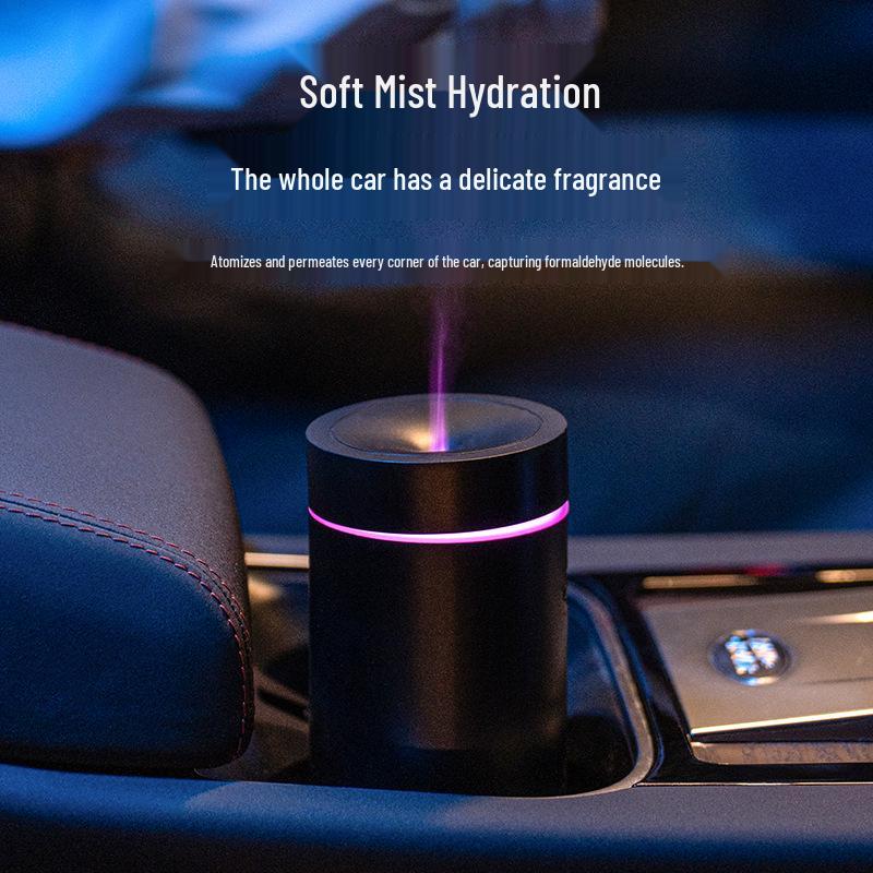 Portable Car Aromatherapy Diffuser with Seven-Color LED and USB Humidifier