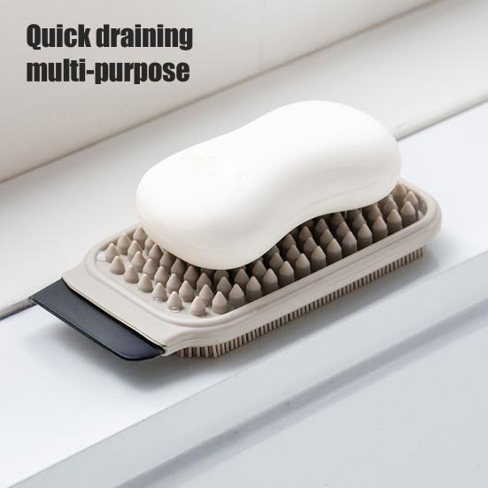 1/2Pcs Cleaning Brush Silicone Quick-Drying Food Grade BPA-Free Multi-Functional Dishes Fruits Vegetables Scrubber Kitchen Tool