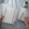 A5/6/7 Transparent Loose Leaf Binder Notebook Cover Zipper Bag Note Book Journal Planner Accessories Stationery Supplies New