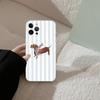 Dachshund Black Stripe For IPhone 17 16 16e 15 14 13 12 11 Pro Max Mini Plus Phone Case