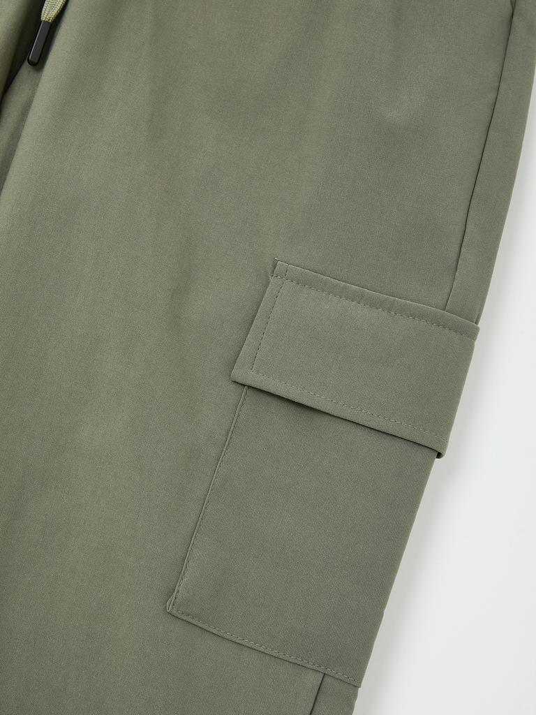 IKALOOK Stretch Elastic Cargo Jogger Pants Dpt128