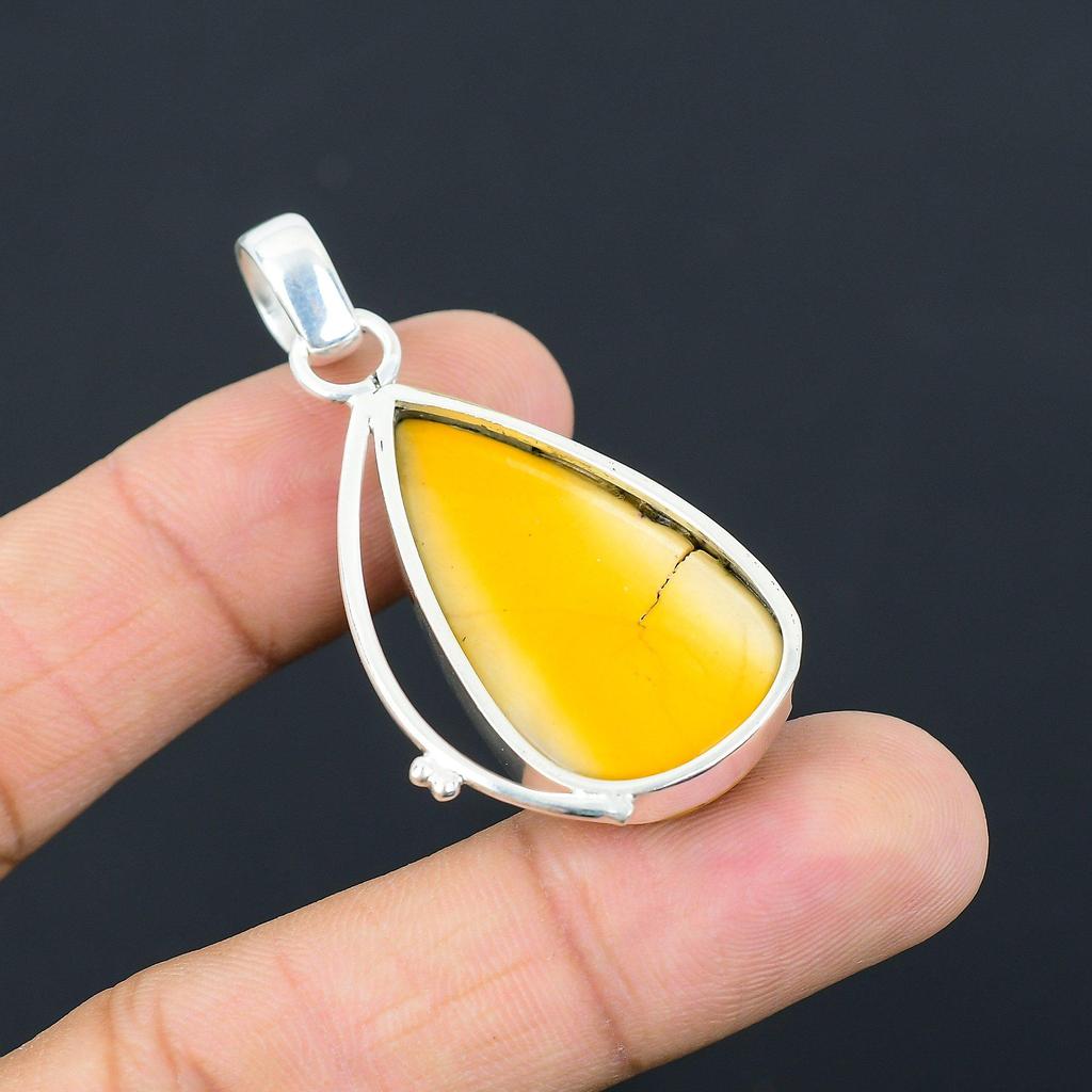 Sisters Day Deal Pear Mookaite Gemstone New Elegant Boho Pendant Sterling Silver