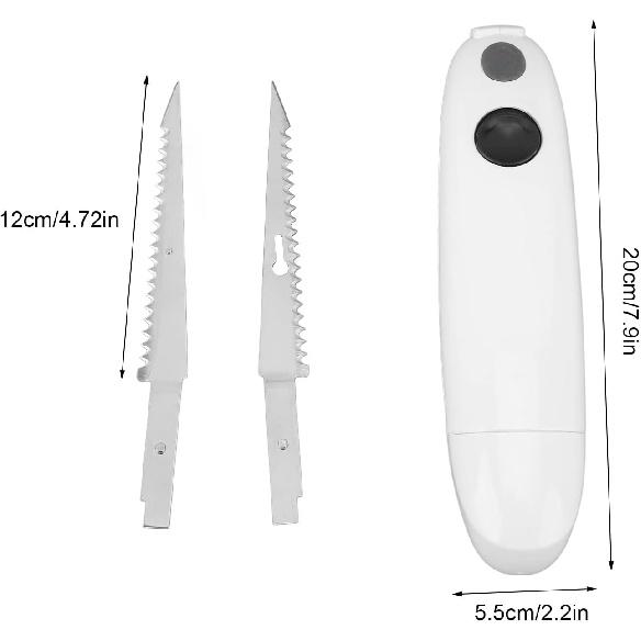 Cordless Electric Fillet, Battery Powered Portable Electrical Food Cutter for Carving Steak, Pork, Chicken, and Bread, Removable Reciprocating