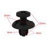 uxcell Rivet Clip Fastener Nylon for Auto Truck 8mm Door Panel Black Compatible with Honda 15pcs