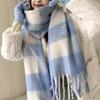 Winter Thick Warm Scarf Women Cashmere Shawl And Wraps Pashmina Neckerchief Bufanda Female Rainbow Hairy Tassel Echarpe Stole