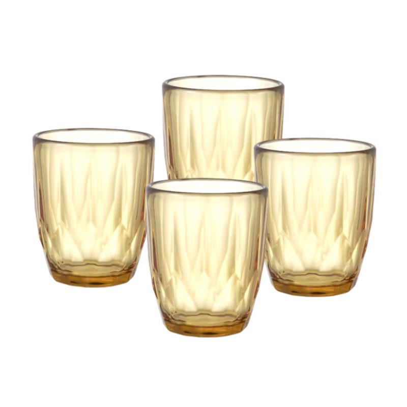 VISIONS CUP90 Diamond Heat-Resistant Glass Cups, 4-Piece Set