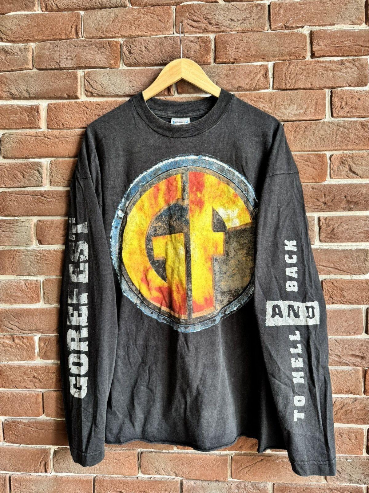 Rare Vintage 90s Gorefest Tour Hell Death Metal Band T Shirt Unisex T-Shirt L