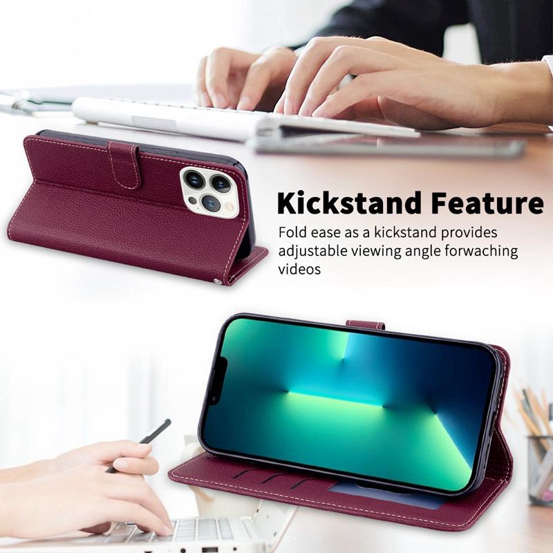 Wallet Case for iPhone 14 13 12 11 Samsung S23 S22 S21 S20 S21FE A13 A23 A33 A53 Xiaomi Redmi Note 12 11S 10S 9S Redmi 10 9A 8A PU Leather Flip Cover