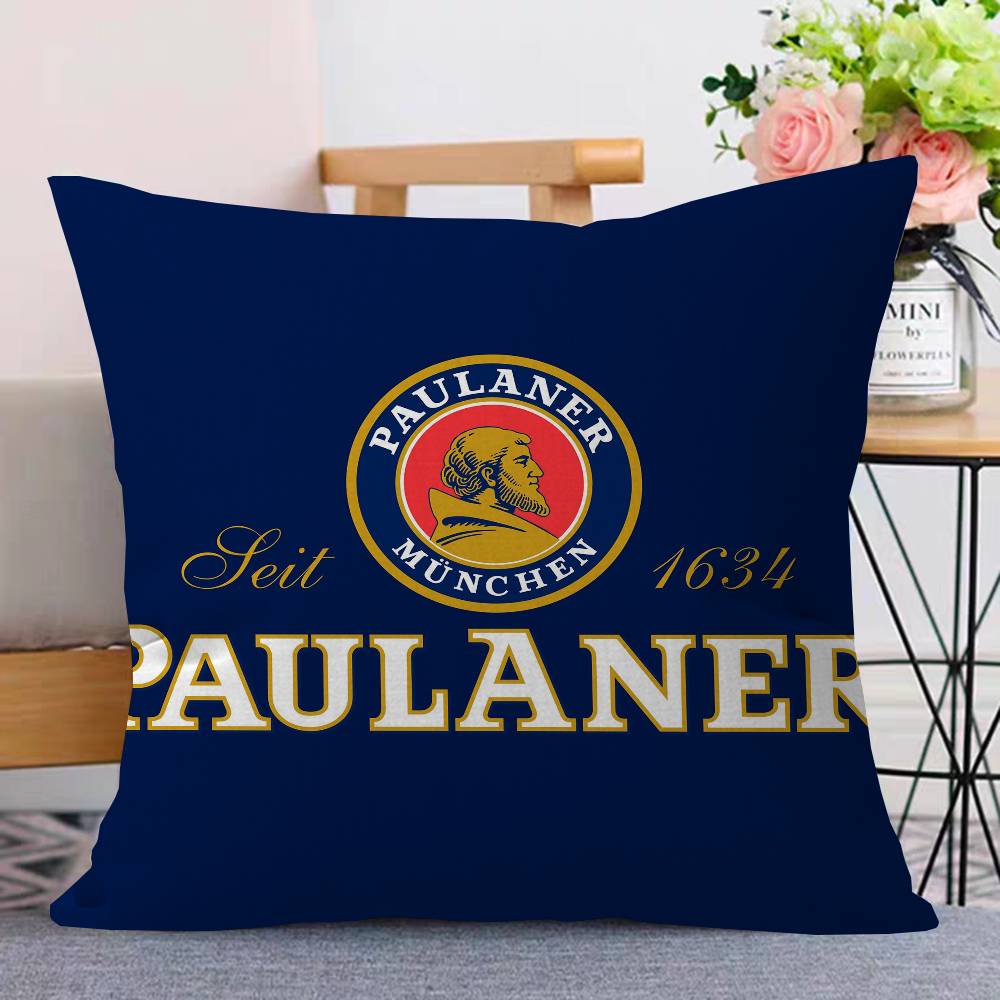 German Beer Paulaner Personalized Pillow Cover Kids Bedroom Wild Party Decor Pillowcase Kid Birthday Shower Gift