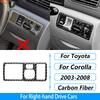 For Toyota Corolla 2003-2008 Carbon Fiber Central Control Gear Shift Air Vent AC CD Window Lift Trim Set Car Accessories Sticker