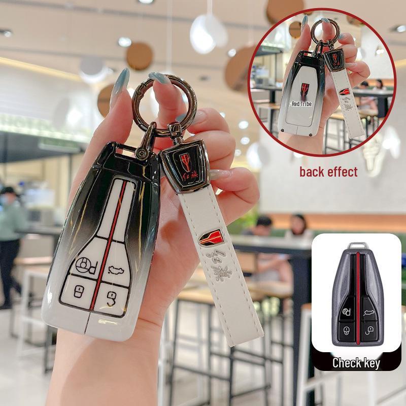 Tailored Key Case for Hongqi Models: H5, HS5, H9, HQ9, H6, HS7, HS3, EH7, Tiangong 08.