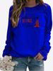 Autumn and Winter Women's Christmas Theme Printing Sweater Round Neck Long Sleeve Casual Sweatshirt Plus Size Top