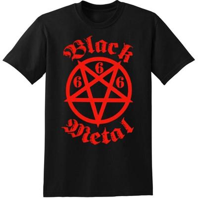 RED BLACK METAL 666 PENTAGRAM SHIRT SMALL New Exclusive OOP
