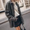 Camisas vaqueras para mujer, de manga larga, holgadas, con botones, chaqueta, shackets casuales de jean, conjuntos para primavera y otoño