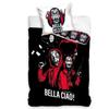 Parure de lit - La Casa de Papel - Bella Ciao - 100% coton - 140x200 cm - Licence officielle