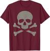 Skull And Crossbones Vintage Gothic Pirate Design T-Shirt