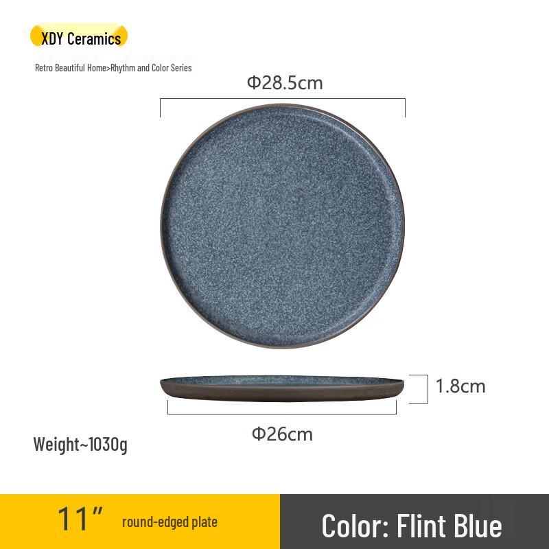 ZISIZ Retro Ceramic Dinner Plate