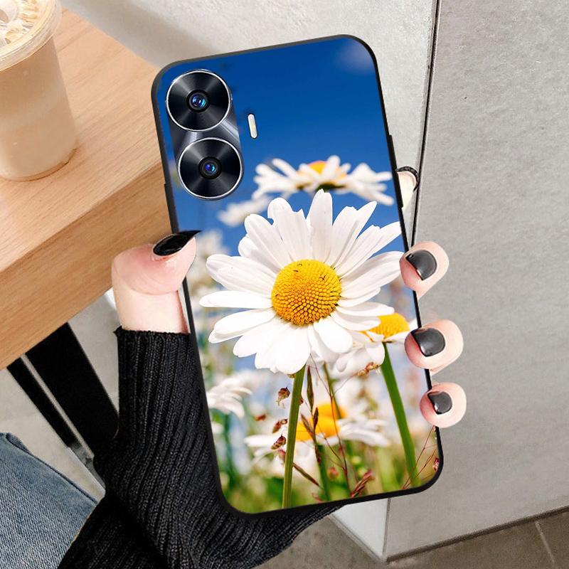 For Realme C55 Case Cool Black Soft Silicone TPU Bumper Protective Phone Case For OPPO Realme C55 case Cover Fundas Shell Coque