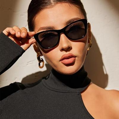 Vintage Cat Eye Sunglasses Women Small Square Frame Retro Shades Designer Brand Fashion Sun Glasses Oculos De Sol