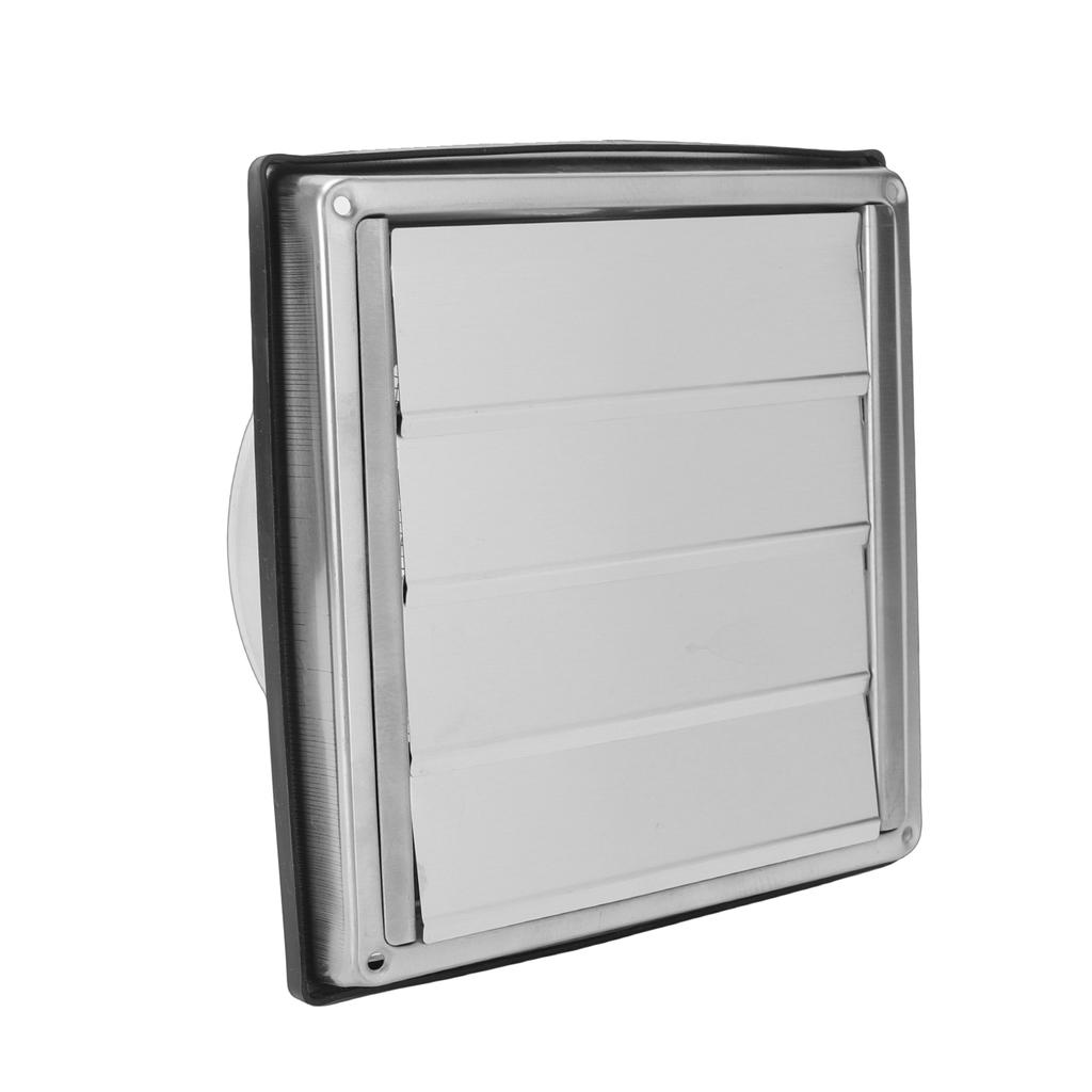 Wall Vent Exhaust Cover 304 Stainless Steel Dryer Hooded Wall Vent Exhaust Hood with Mesh Screen Damper for Dryer Vent Outdoor   Ventilation Include