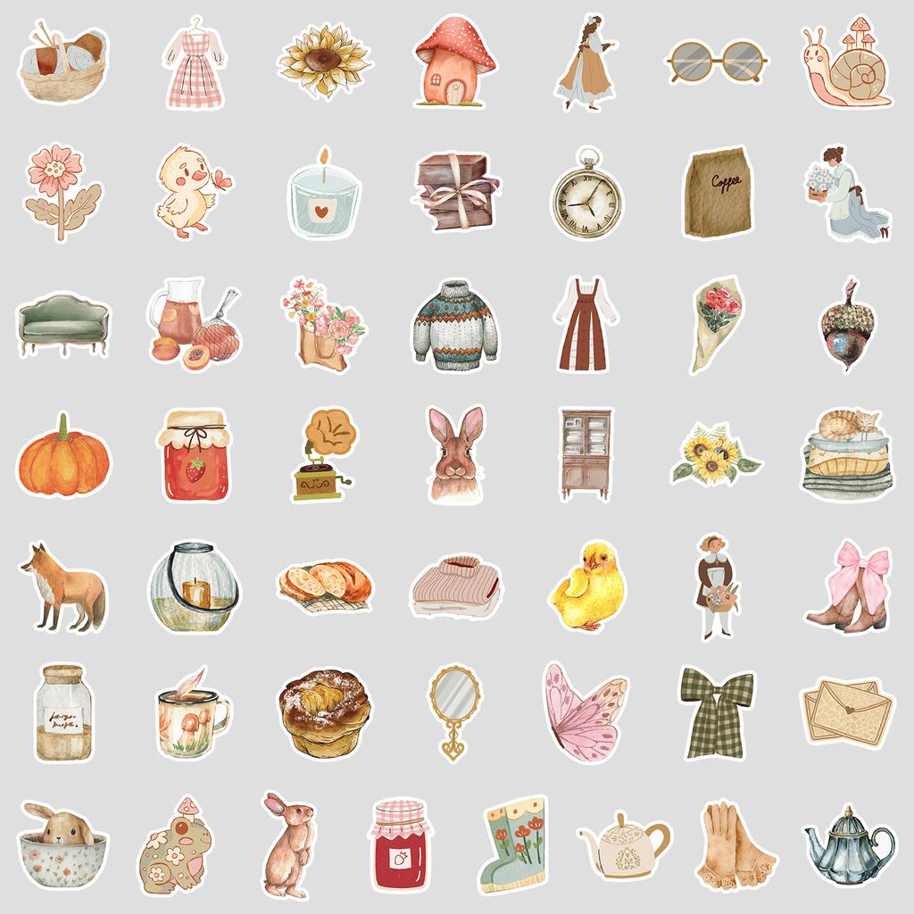 50 Aesthetic Graffiti Stickers Mobile Phone Computer Waterproof Decorative Stickers INS Style Aesthetic Stickers