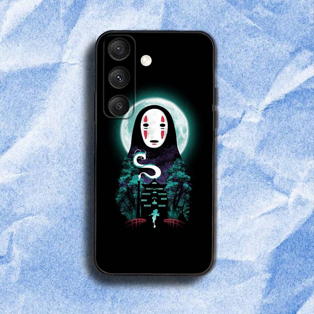C-Cartoon H-Hayao Miyazaki Phone Case For Samsung S 25,24,23,22,30,21,10,9,Ultra,Plus,Lite,FE,4,5G Black Soft Case