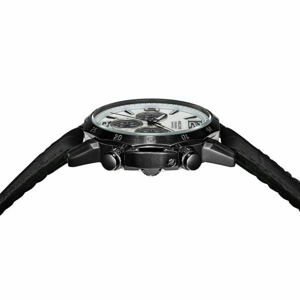 Angel Clover TIME CRAFT SOLAR Men's Leather/Rubber NTS45BWH-BK Wrist Watch