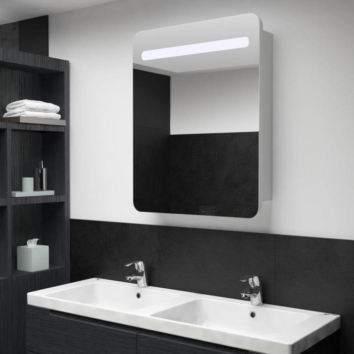 VidaXL LED Mirror Bathroom Cabinet 60x11x80 Cm 285118