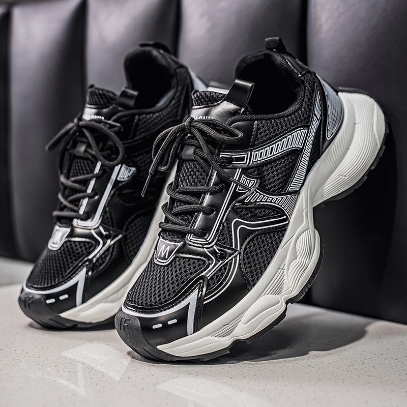 Summer New Mesh Breathable Outdoor Dad Shoes Ins Thick-soled Heightening Sports and Leisure Shoes