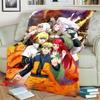 Anime-Naruto Print Blanket Warm Comfortable Flannel Blanket for Bedrooms, Sofas, Beds, Chairs, Picnics, Travel -LXR76
