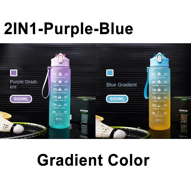 Water Bottle Motivational Sport Water Bottle Leakproof Drinking Bottles Outdoor Travel Gym Fitness Jugs For Kitchen