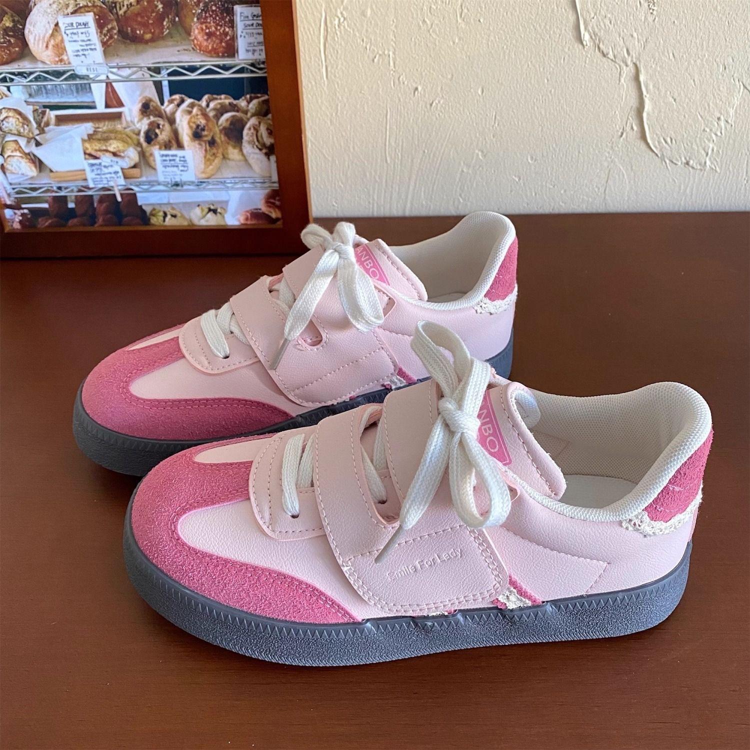 

Dopamine Lin Xian нишевая липучка Dexun 2024 новая универсальная легкая спортивная универсальная повседневная обувь для колледжа женская 40 розовый