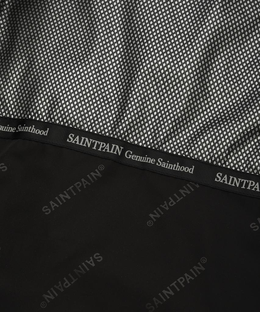 Saintpain Sp Leder gesteppte Daunenjacke Schwarz